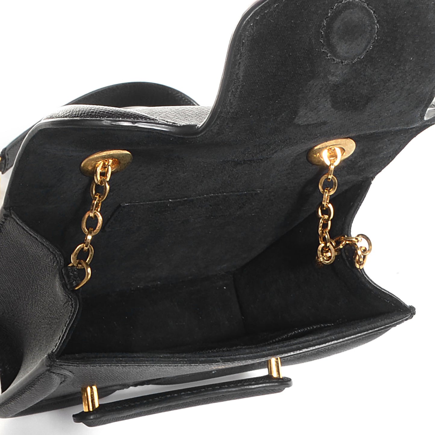 Saffiano Mini Heroine Chain Satchel Black