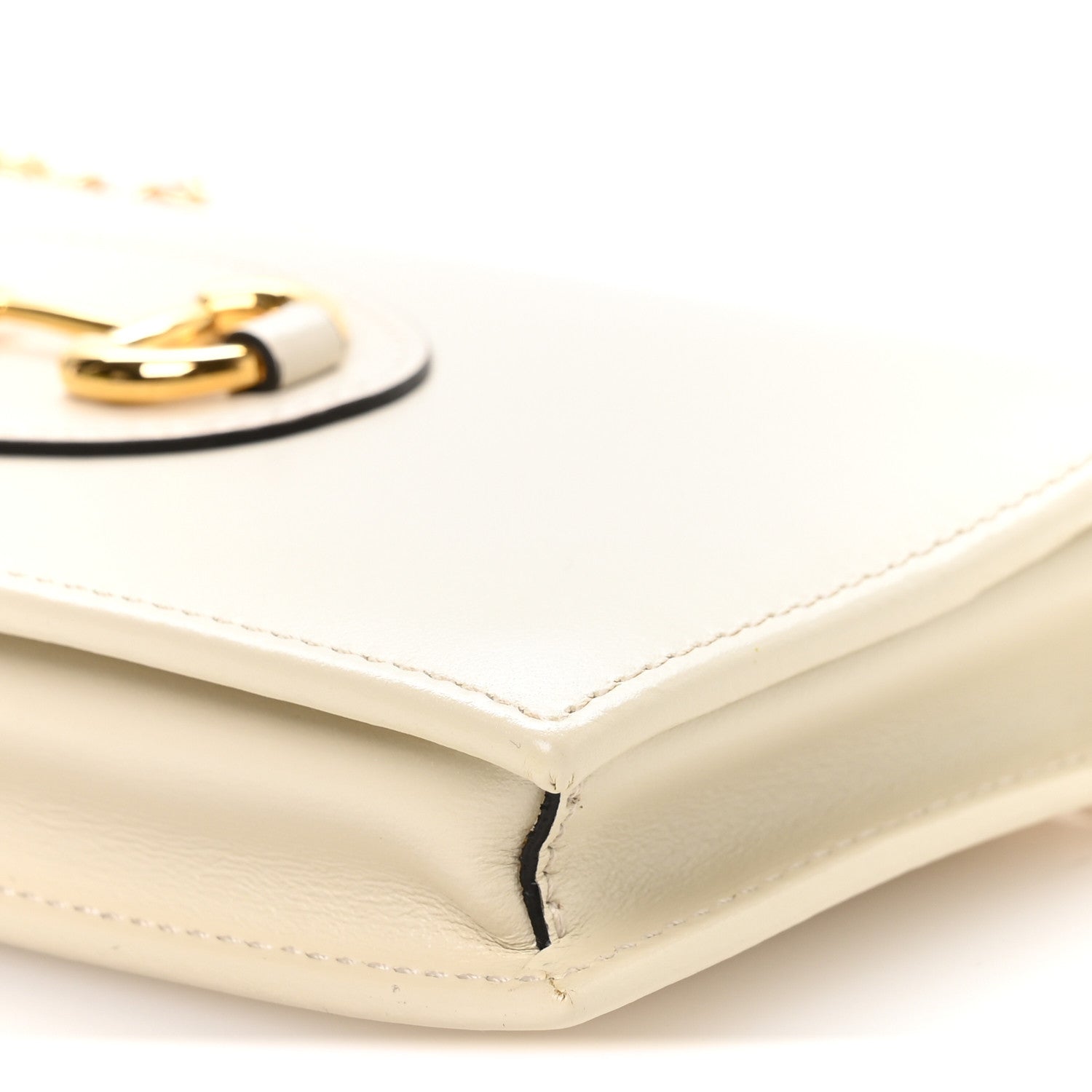 Gucci Boarded Plutone Calfskin Horsebit 1955 Wallet On Chain Mystic White 10 of 11