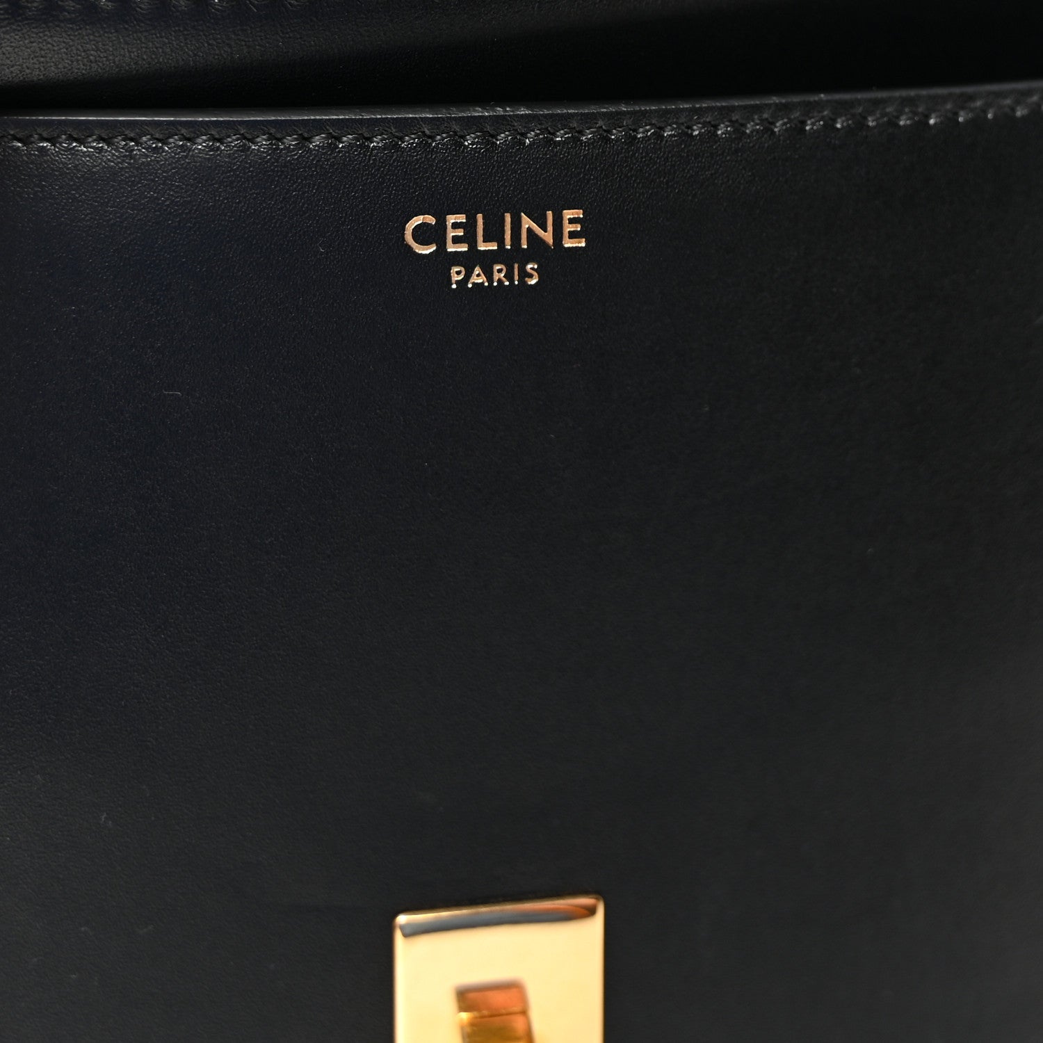 Celine Satinated Calfskin Large 16 Top Handle Bag Black 6 of 9