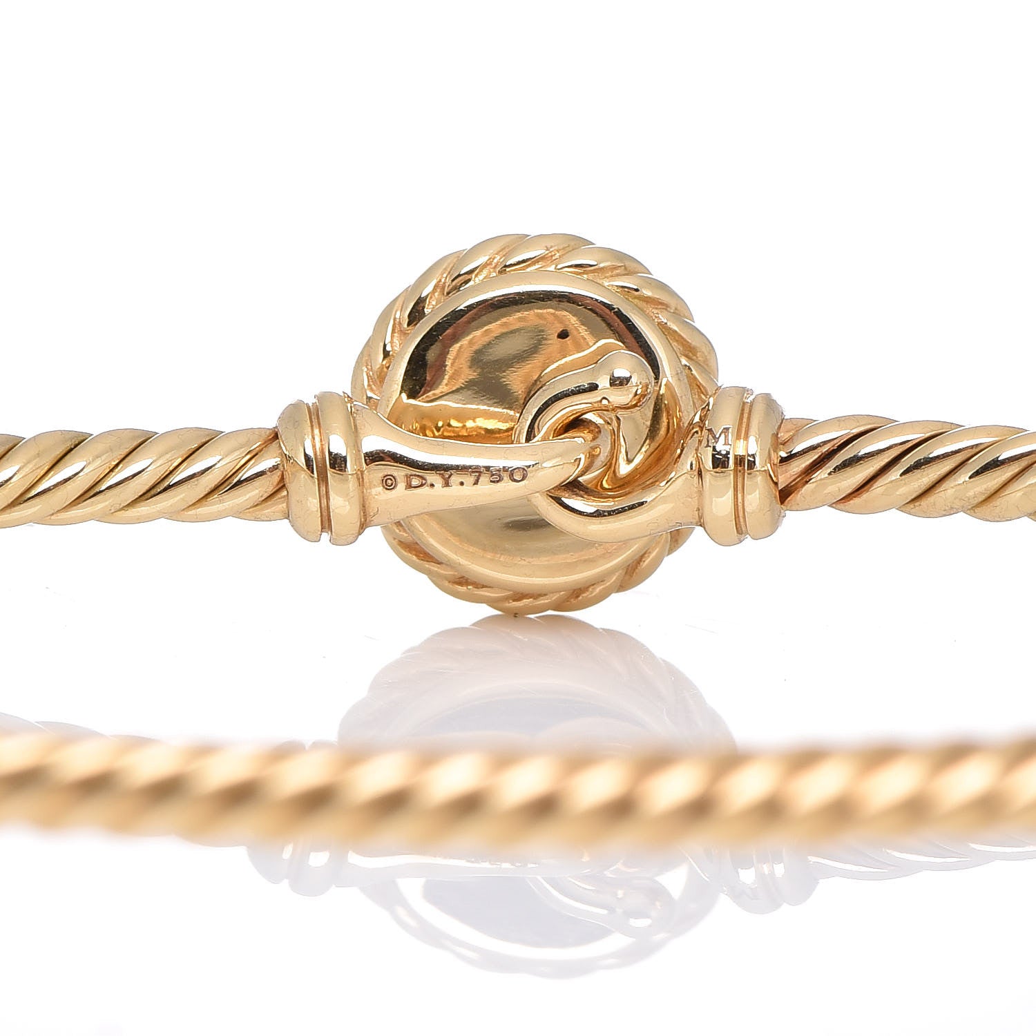David Yurman 18K Yellow Gold Garnet Chatelaine Bracelet 4 of 4