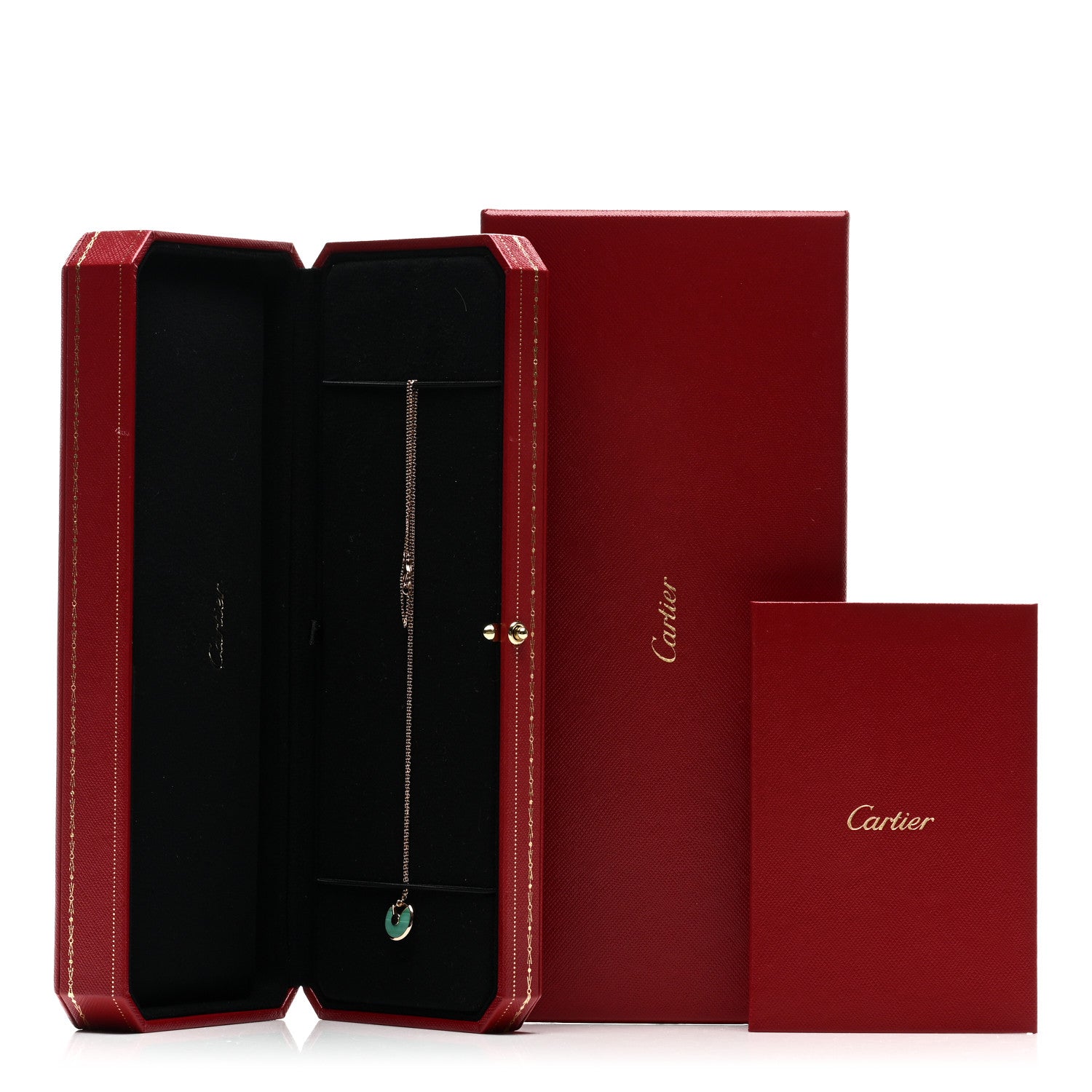 Cartier 18K Pink Gold Diamond Malachite XS Amulette de Cartier Pendant Necklace 5 of 5