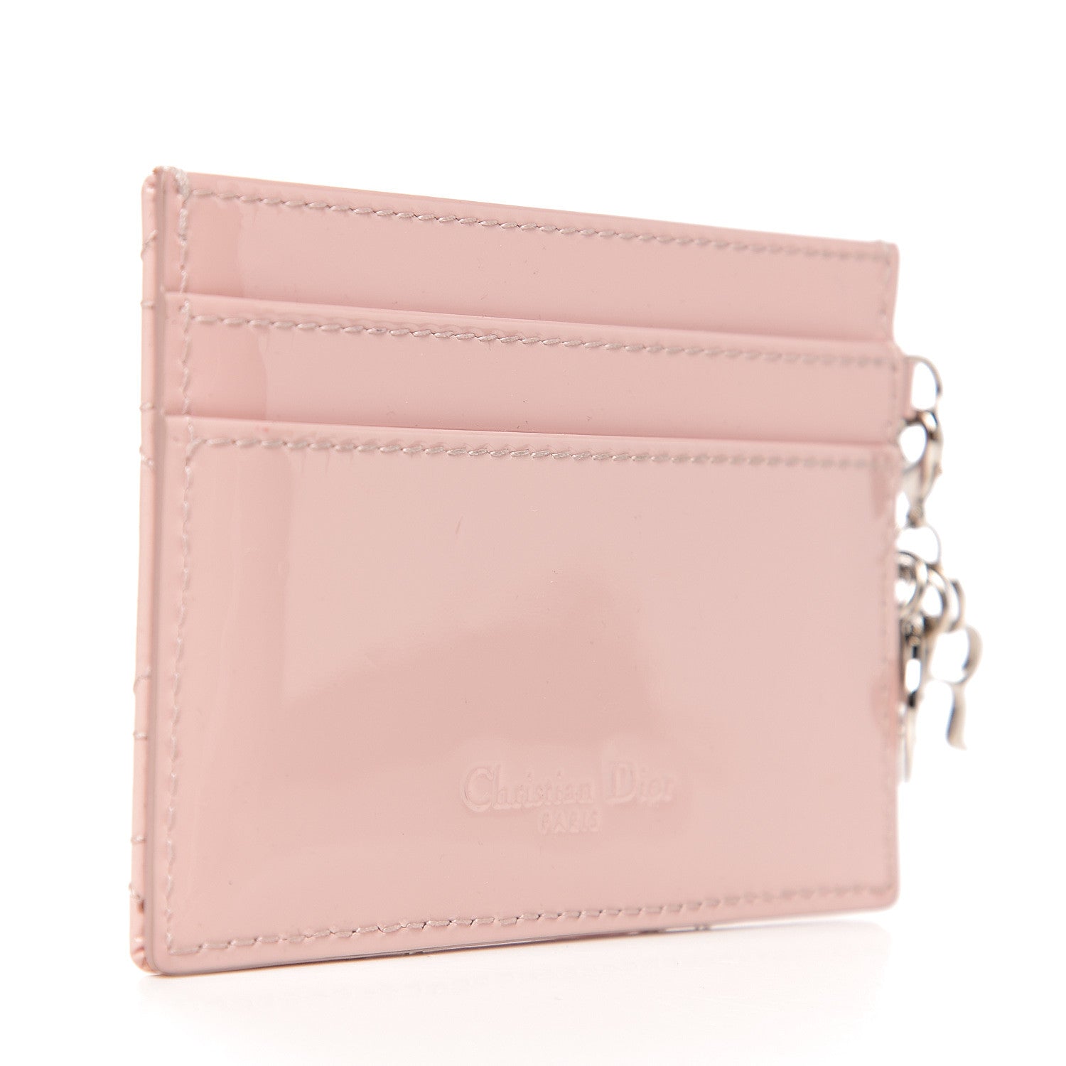 Christian Dior Patent Cannage Lady Dior Card Holder Pink 2 of 5