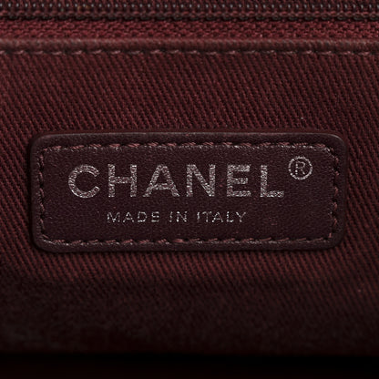 Chanel Glazed Calfskin Quilted Tote Navy 7 of 15