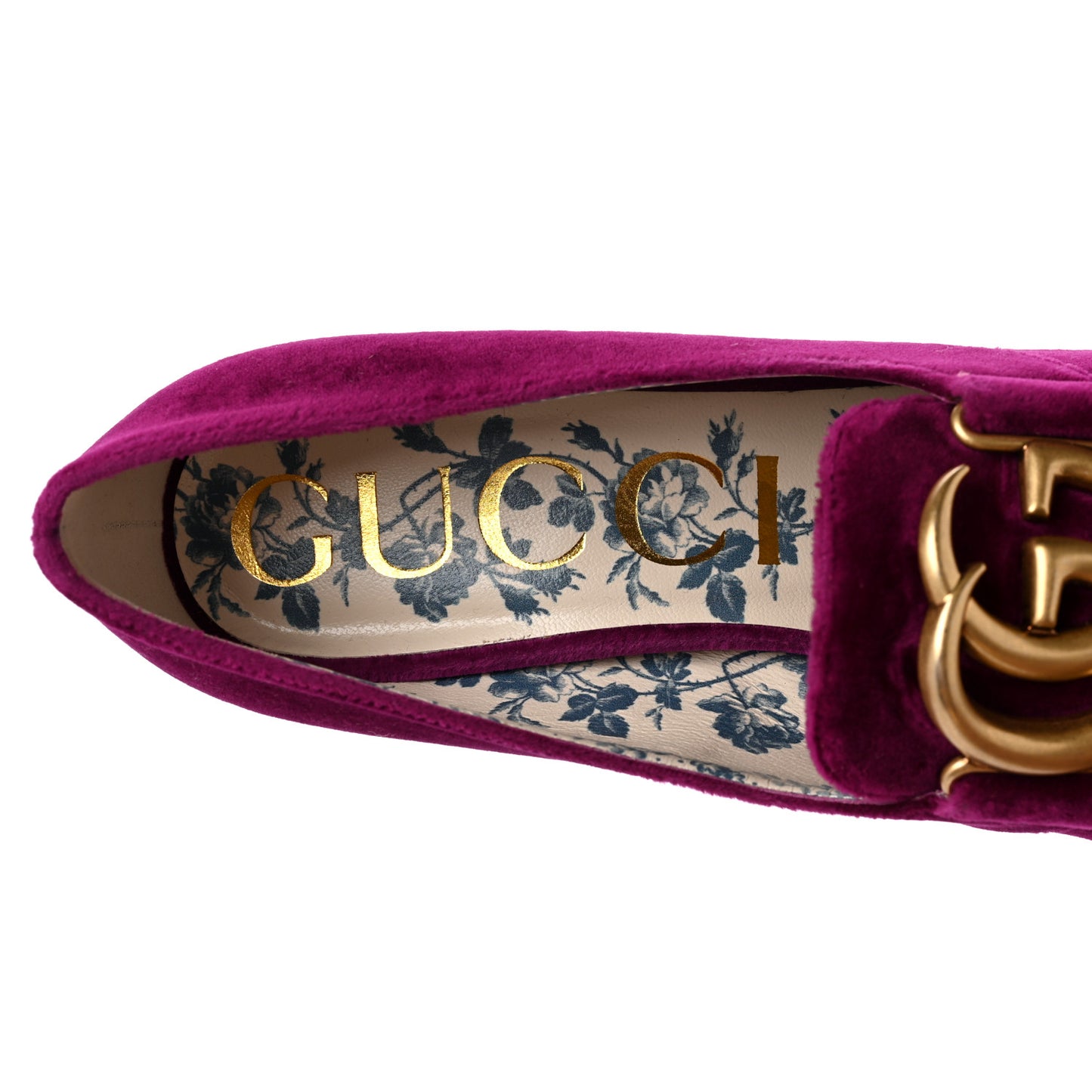 Softy Velvet GG Victoire 55mm Loafer Pumps 39 Fucsia