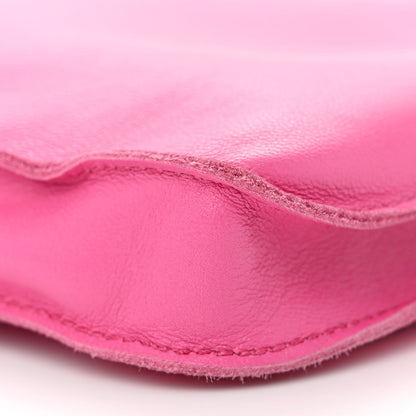 Hermes Lambskin Clou De Selle Pouch Rose Tyrien 9 of 14