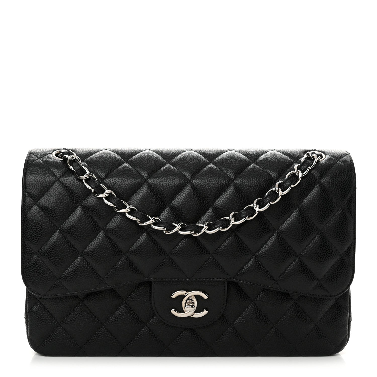 Chanel Caviar Quilted Jumbo Double Flap Black 1 of 13