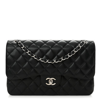 Chanel Caviar Quilted Jumbo Double Flap Black 1 of 13