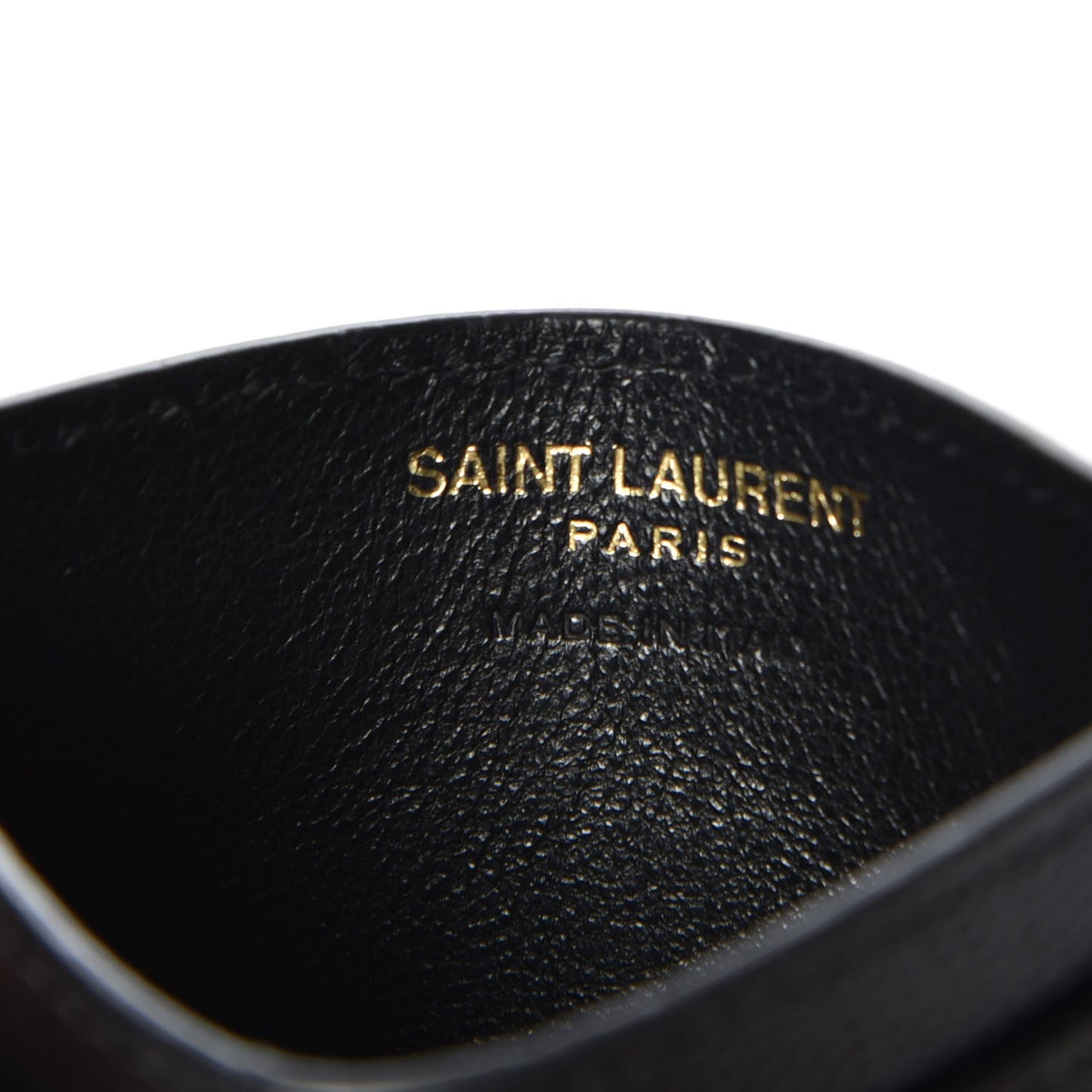 Grain De Poudre Matelasse Chevron Monogram Credit Card Case Black