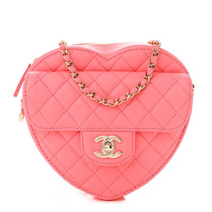 Chanel Lambskin Quilted CC In Love Heart Bag Pink 1 of 11