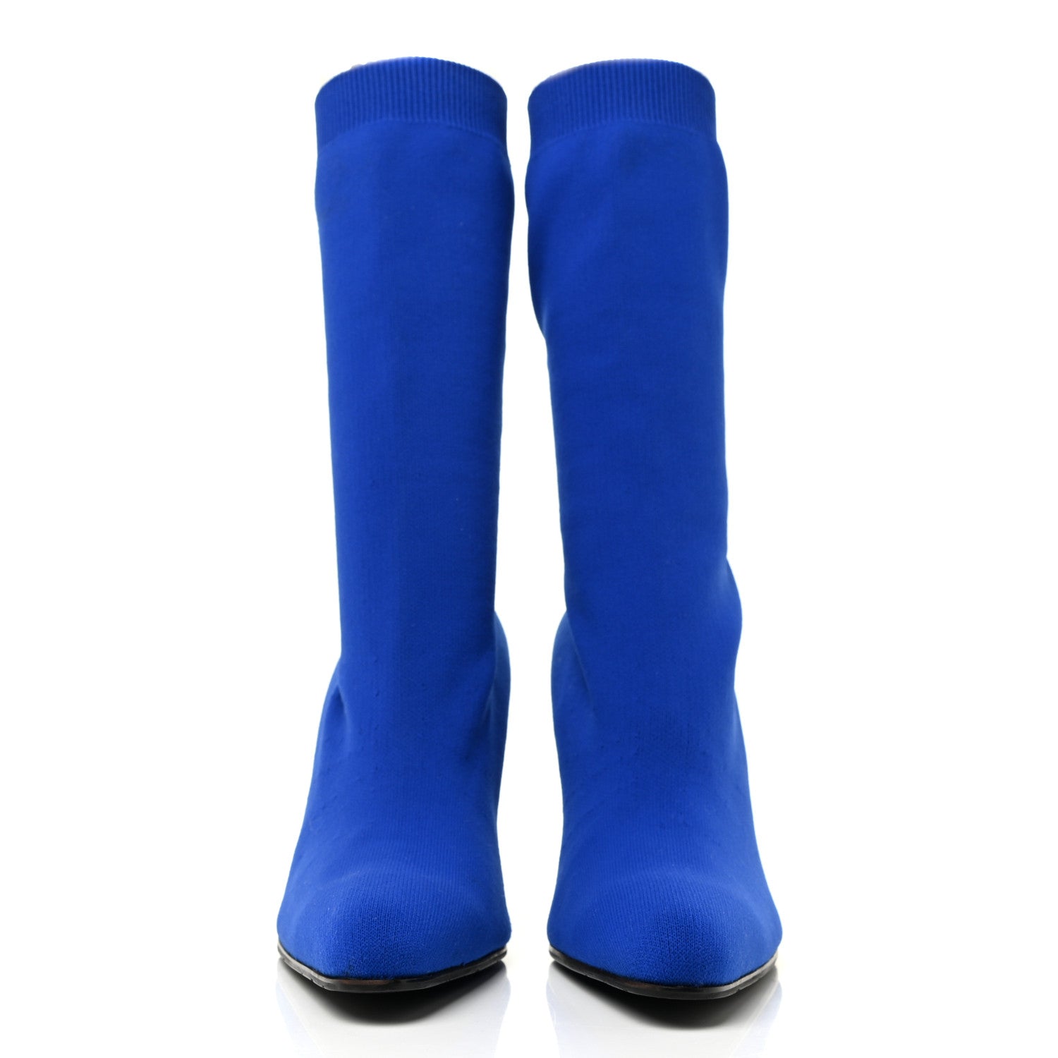 Balenciaga Jersey Crepe Round Toe Knife Booties 40 Bleu Sapphir 2 of 9