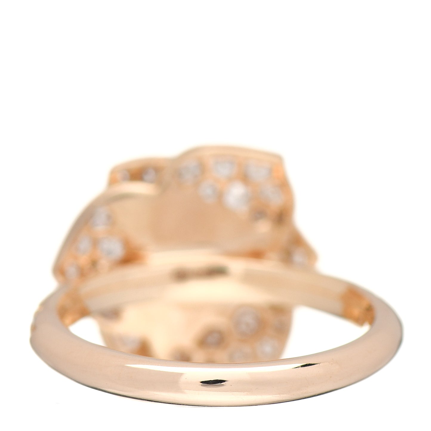 18K Rose Gold Diamond Rose Ring 52 6