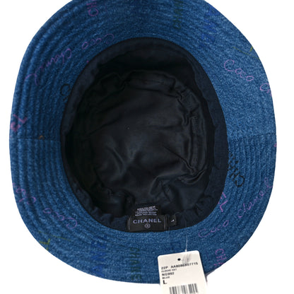Chanel Denim Mood Cloche Bucket Hat L Blue 6 of 7