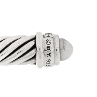 David Yurman Sterling Silver Cultured Pearl Diamond 5mm Cable Classics Bracelet 3 of 3