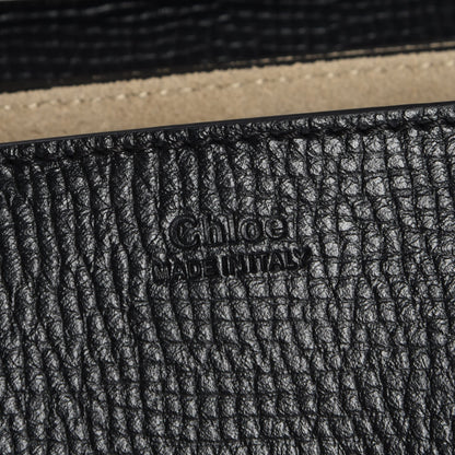 Chloe Grained Calfskin Lambskin Mini Bi-Color Drew Shoulder Bag Black Powder Beige 6 of 7