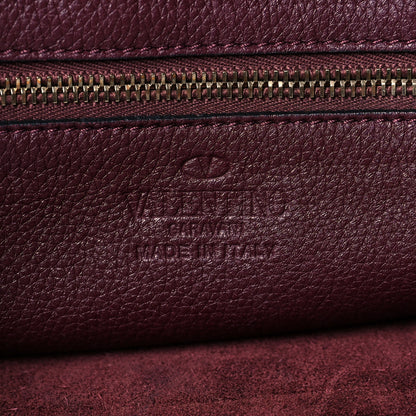 Valentino Garavani Pebbled Calfskin Large Rockstud Flip-Lock Messenger Bag Vinaccia 6 of 10