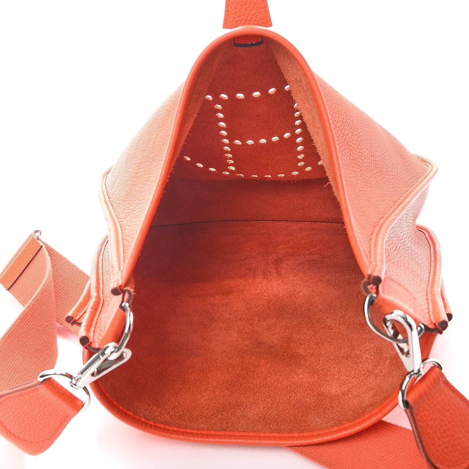 Hermes Taurillon Clemence Evelyne III GM Orange 5 of 9
