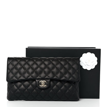 Chanel Caviar Quilted Flap Clutch Black 10 of 10