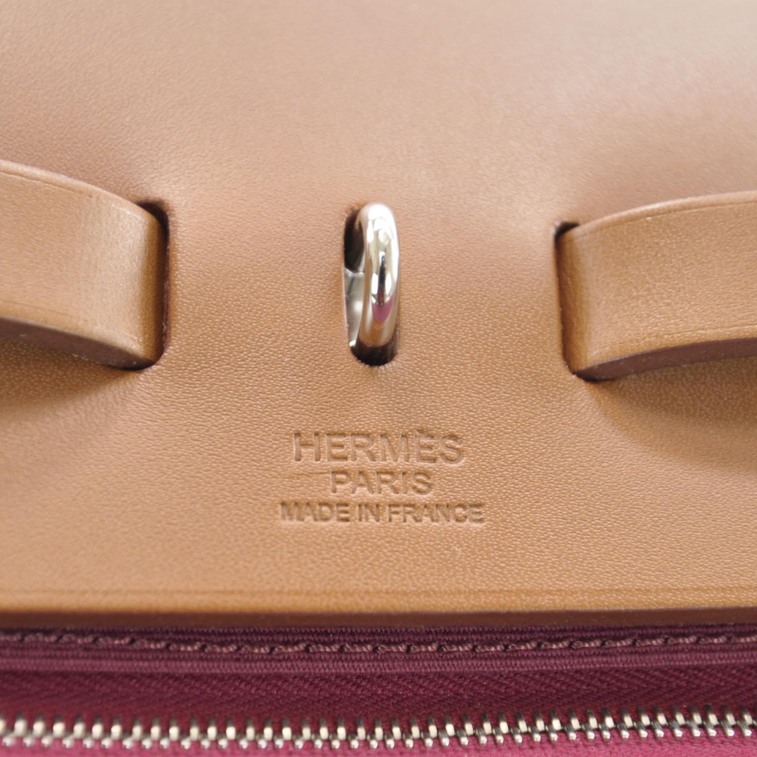 Hermes Toile Herbag Zip MM Rubis 8 of 9