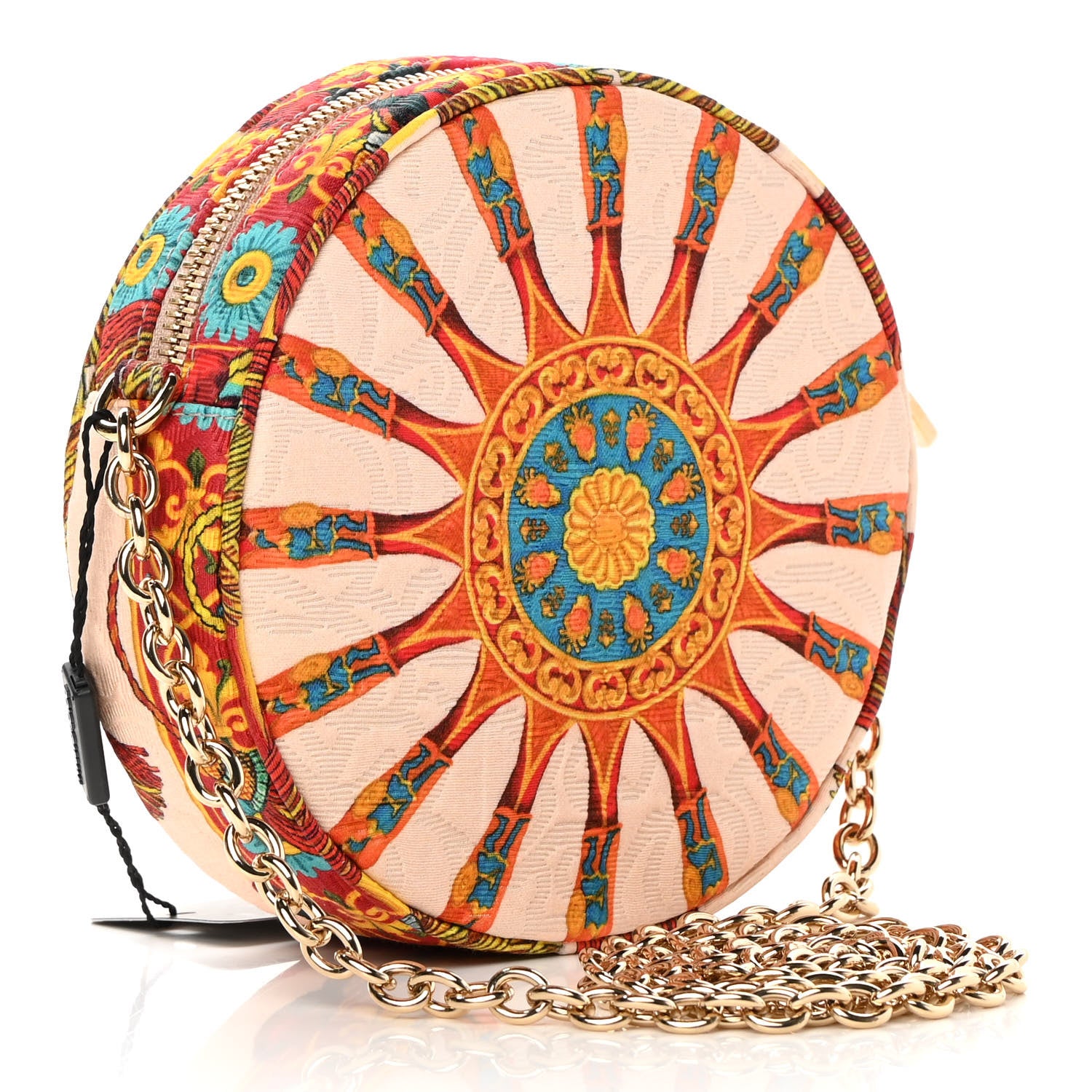 Dolce & Gabbana Fabric Floral Print Round Crossbody Multicolor 3 of 9
