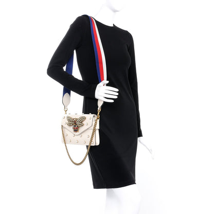 Gucci Nappa Pearl Studded Mini Queen Margaret Broadway Shoulder Bag Mystic White 3 of 8