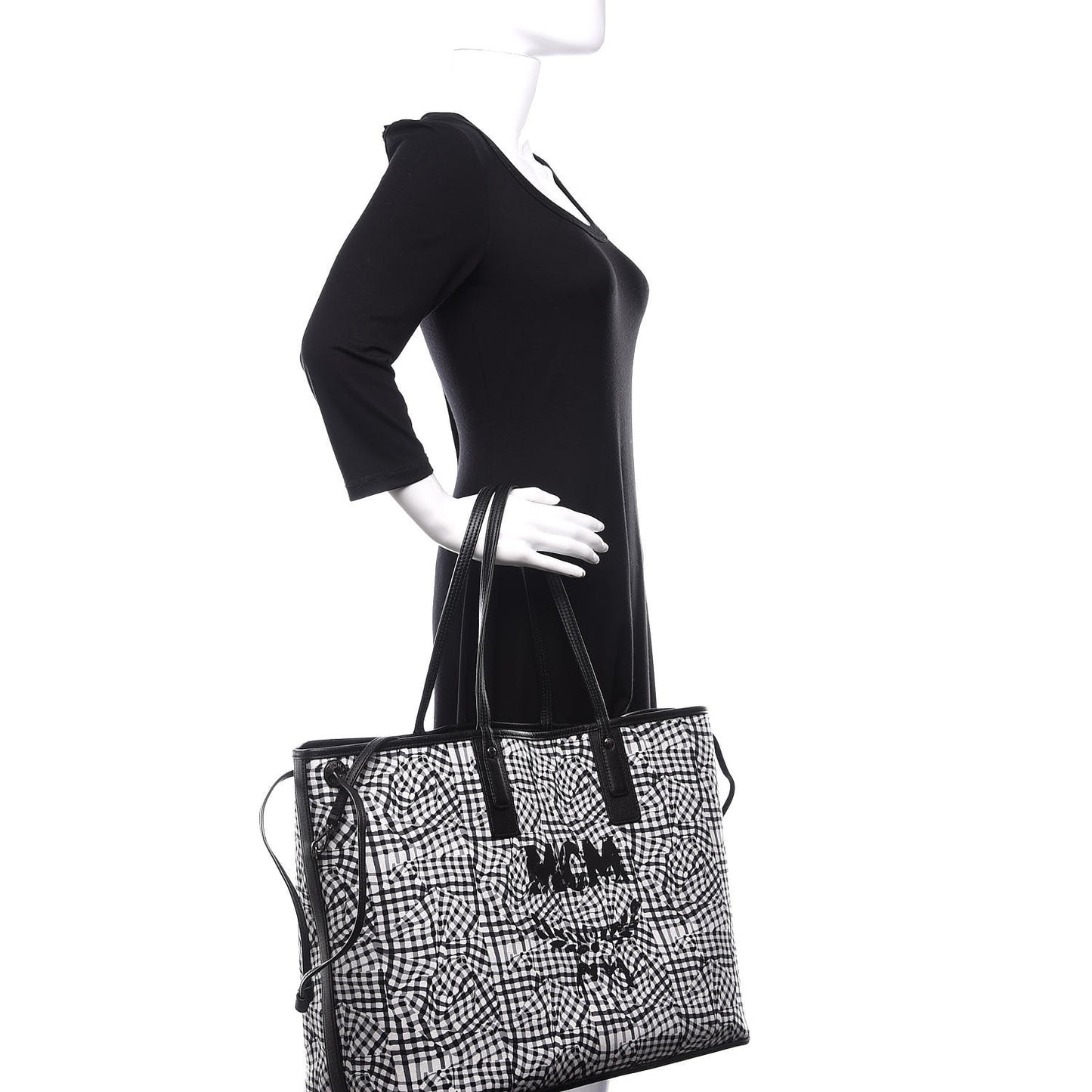 Visetos Large Liz Reversible Shopper Tote Black