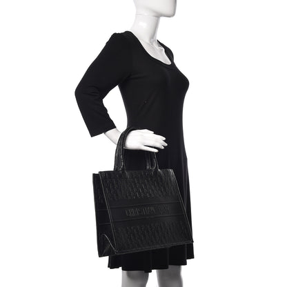 Christian Dior Oblique Calfskin Embossed Medium Book Tote Black 2 of 10