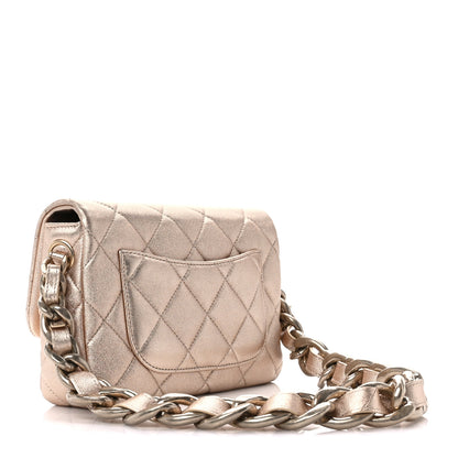 Chanel Metallic Lambskin Lacquered Quilted Small Flap Gold 3 of 12