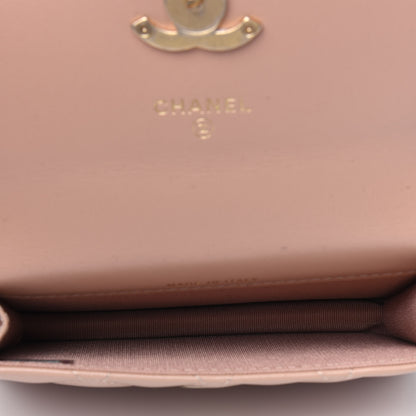 Chanel Calfskin Quilted Perfect Fit Coin Purse With Chain Beige 3 of 4