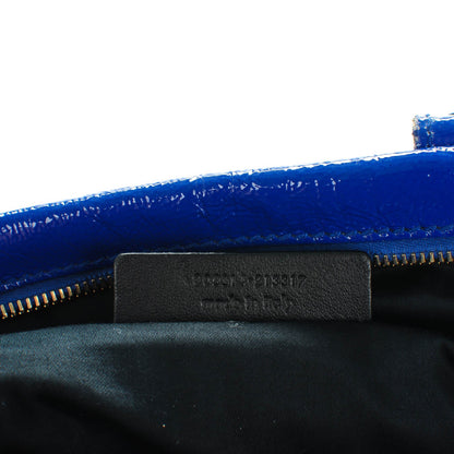 Saint Laurent Textured Patent Medium Easy Sac Majorelle Blue 9 of 11