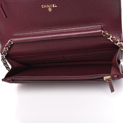 Chanel Caviar Quilted Boy Wallet On Chain WOC Dark Purple 5 of 11