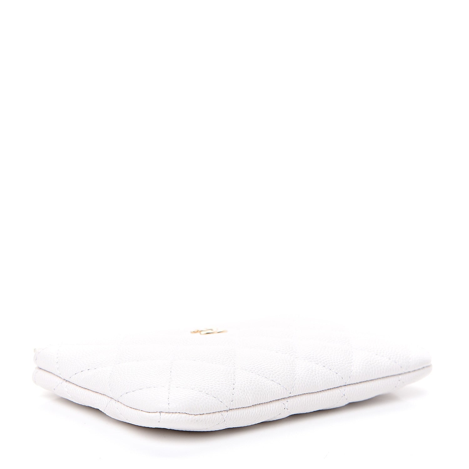 Chanel Caviar Quilted Small Cosmetic Case White 3 of 7