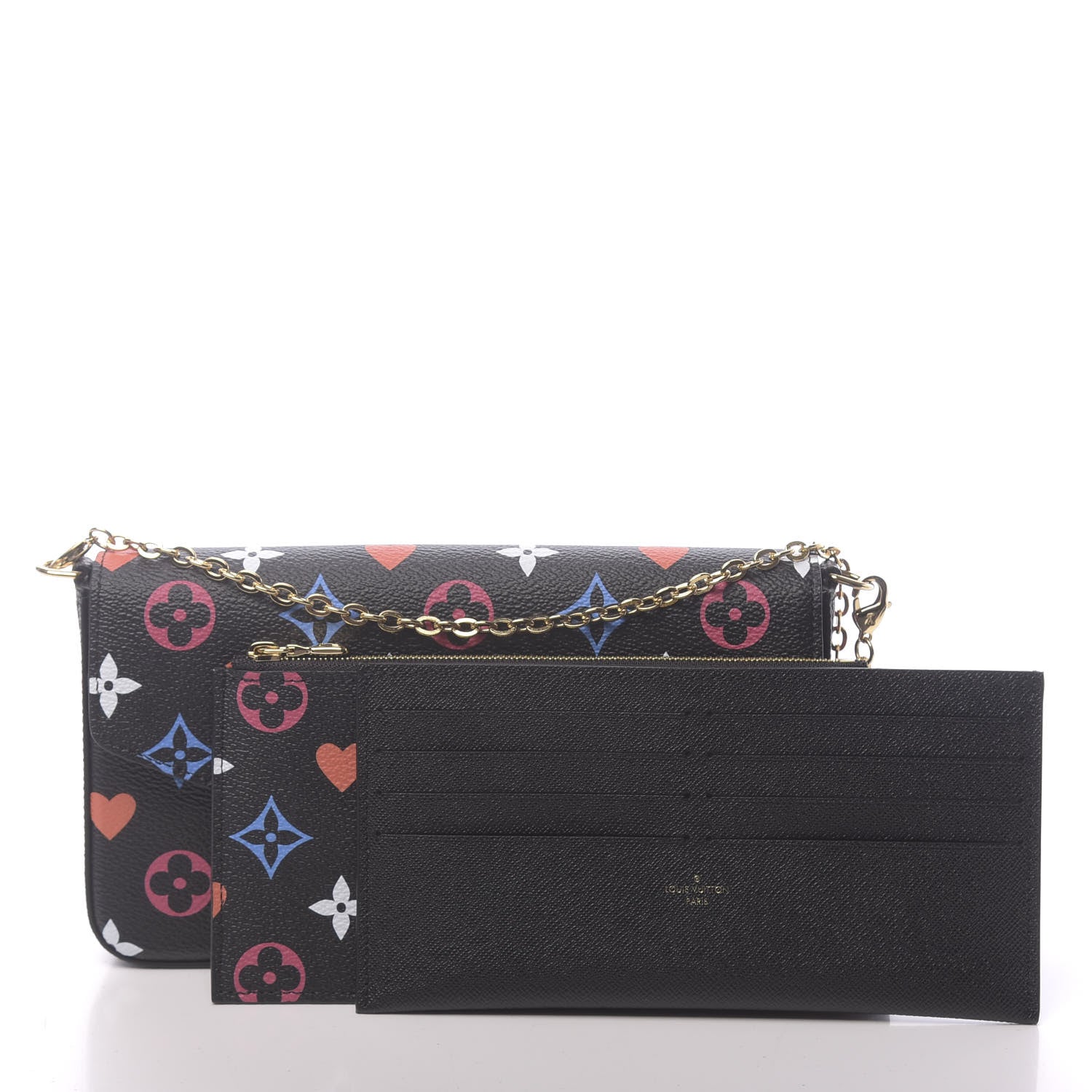 Louis Vuitton Game On Felicie Chain Wallet Black 3 of 9