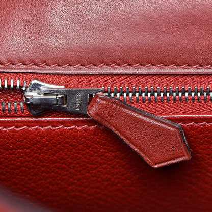 Hermes Barenia Sellier Waffle Kelly 35 Rouge H 14 of 34