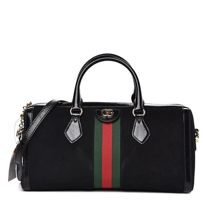 Gucci Suede Patent GG Web Medium Ophidia Boston Black 1 of 11