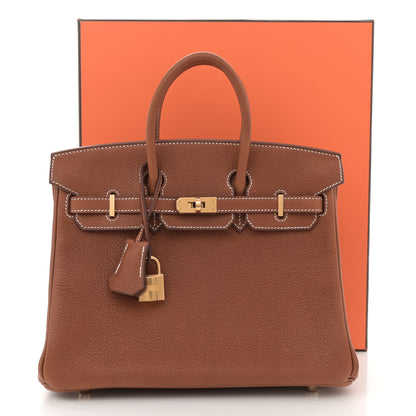 Hermes Natural Barenia Faubourg Birkin 25 Fauve 13 of 13