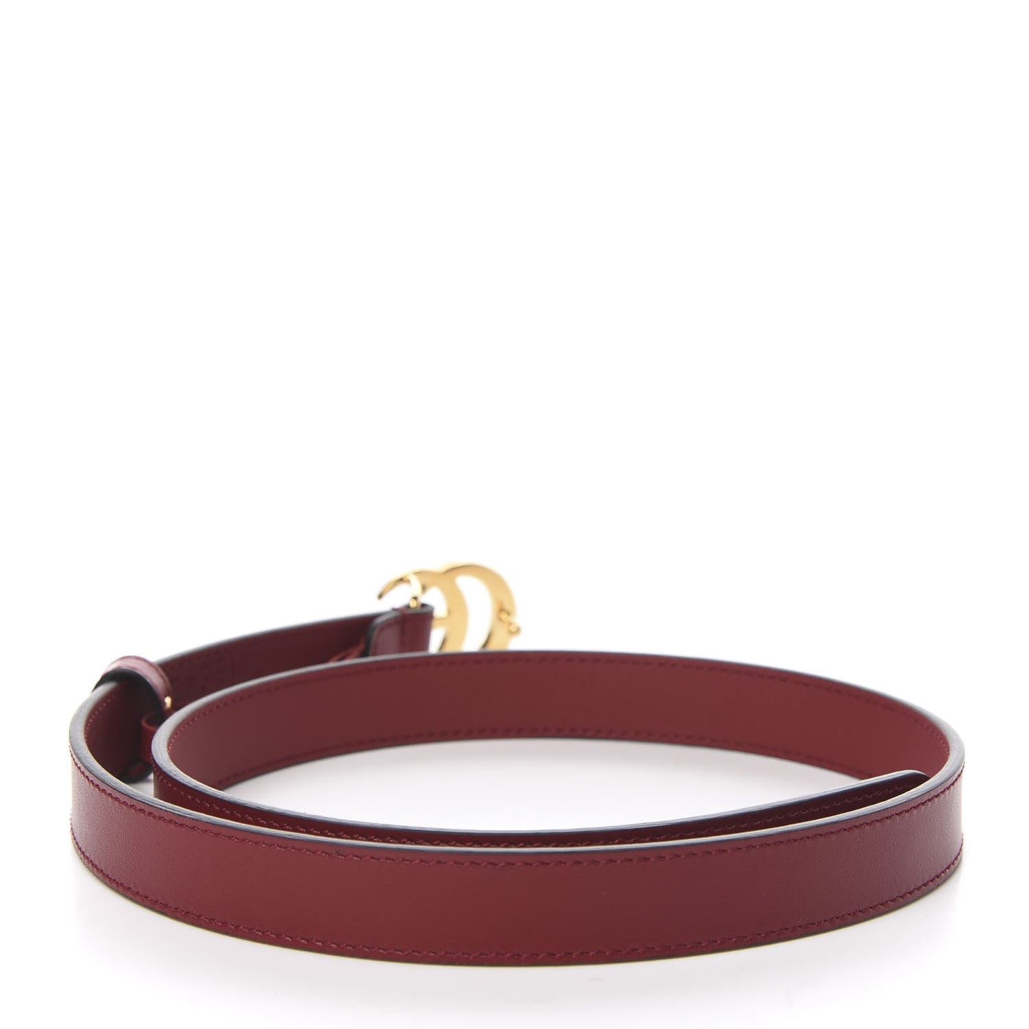Gucci Plutone Calfskin Double G 20mm Belt 70 28 New Cherry Red 2 of 6