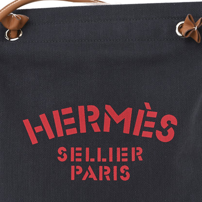 Hermes Canvas Swift Aline Grooming Bag Navy 8 of 11
