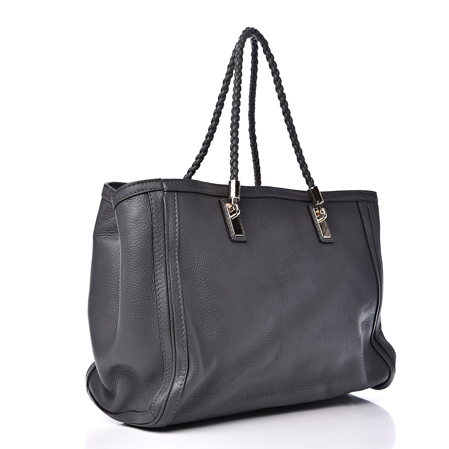 Gucci Pebbled Calfskin Medium Bella Tote Grey 2 of 12