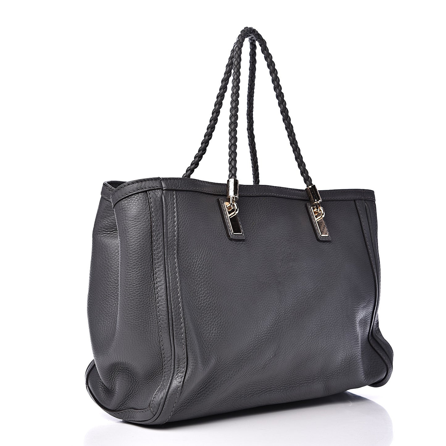 Pebbled Calfskin Medium Bella Tote Grey