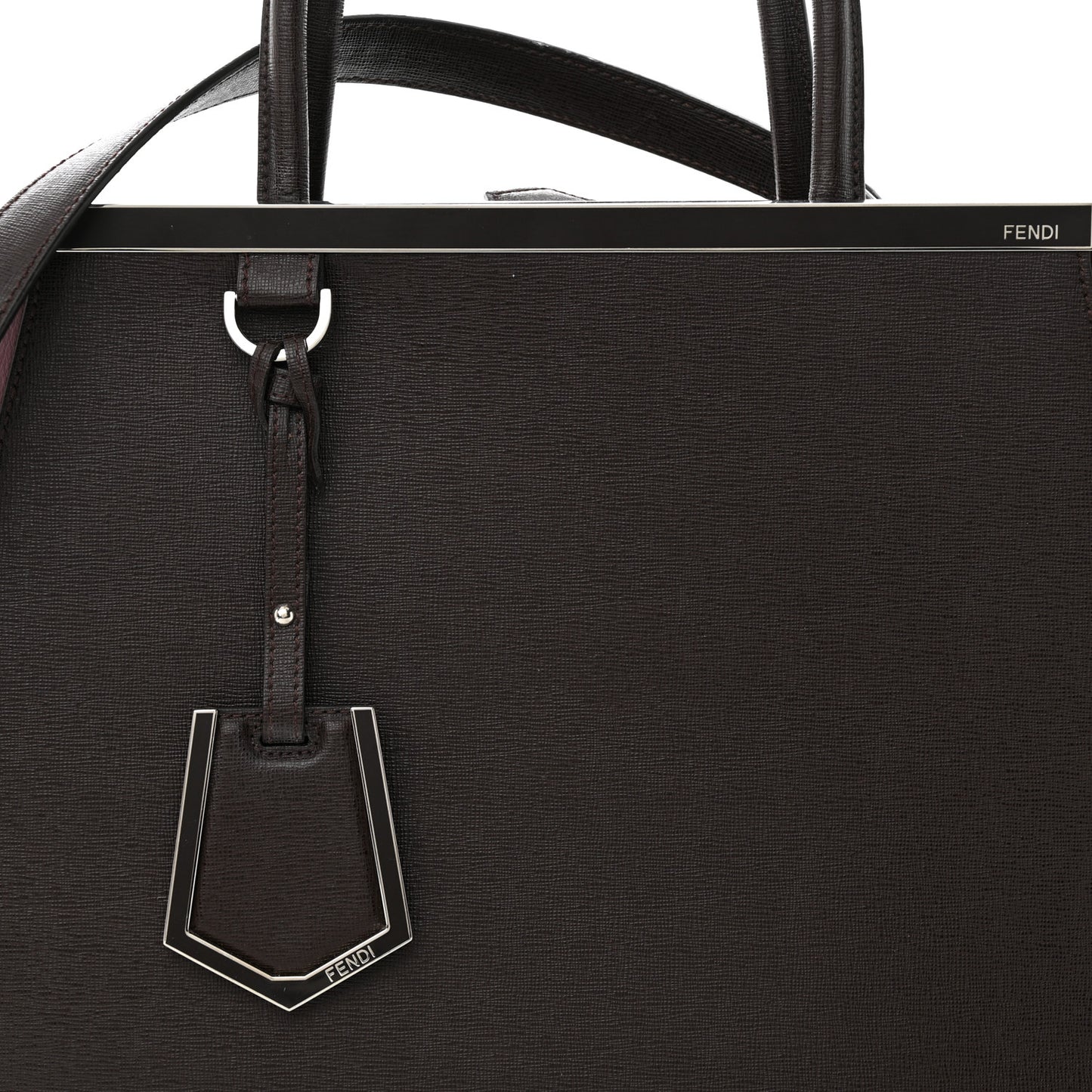 Vitello Elite Colorblock Regular 2Jours Tote Caffe Black Bordeaux Glicine