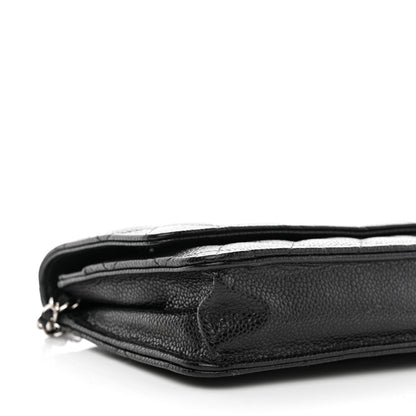 Chanel Caviar Quilted Wallet On Chain WOC Black 10 of 13
