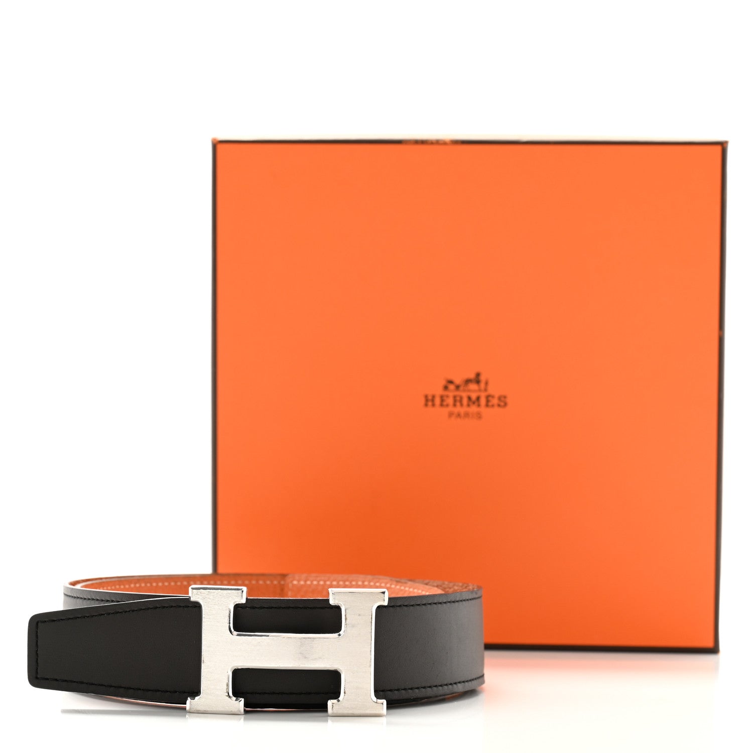 Hermes Chamonix Togo 32mm H Belt 90 36 Chocolate Potiron 7 of 7
