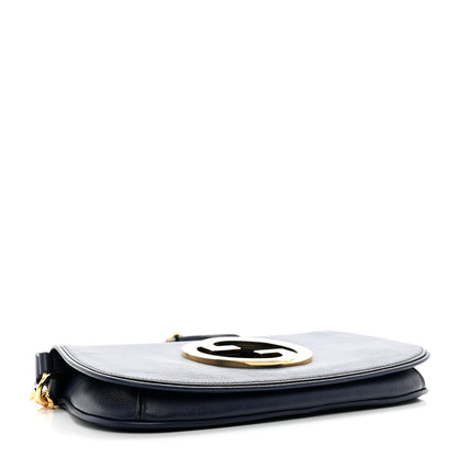 Gucci Roxy Calfskin Blondie Chain Shoulder Flap Bag Blue Agata 4 of 9