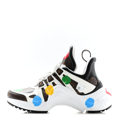 Louis Vuitton LV X YK Calfskin Monogram Dots Monogram Archlight Sneakers 38 White 1 of 10