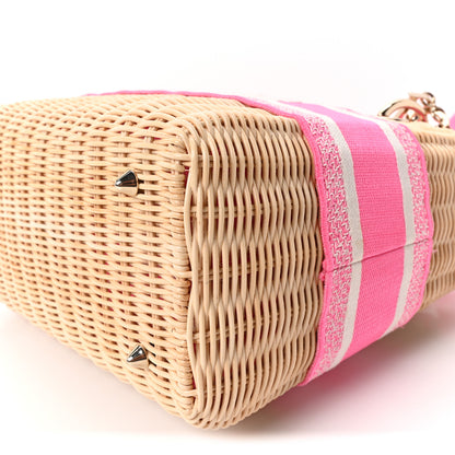 Christian Dior Wicker Oblique Medium Lady Dior Bag Fluorescent Pink 10 of 10