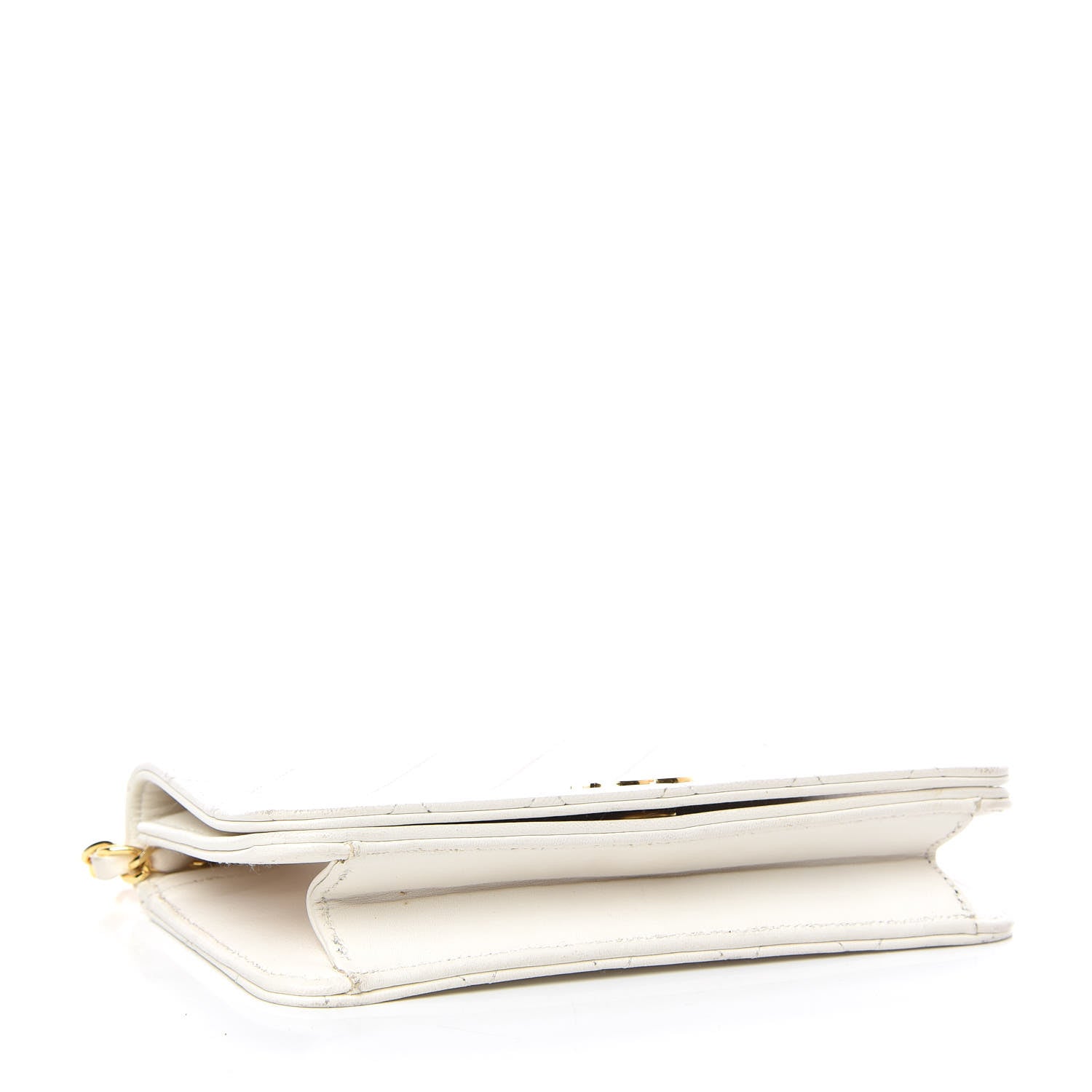 Chanel Calfskin Diamond Stitched CC Small Flap White 4 of 11