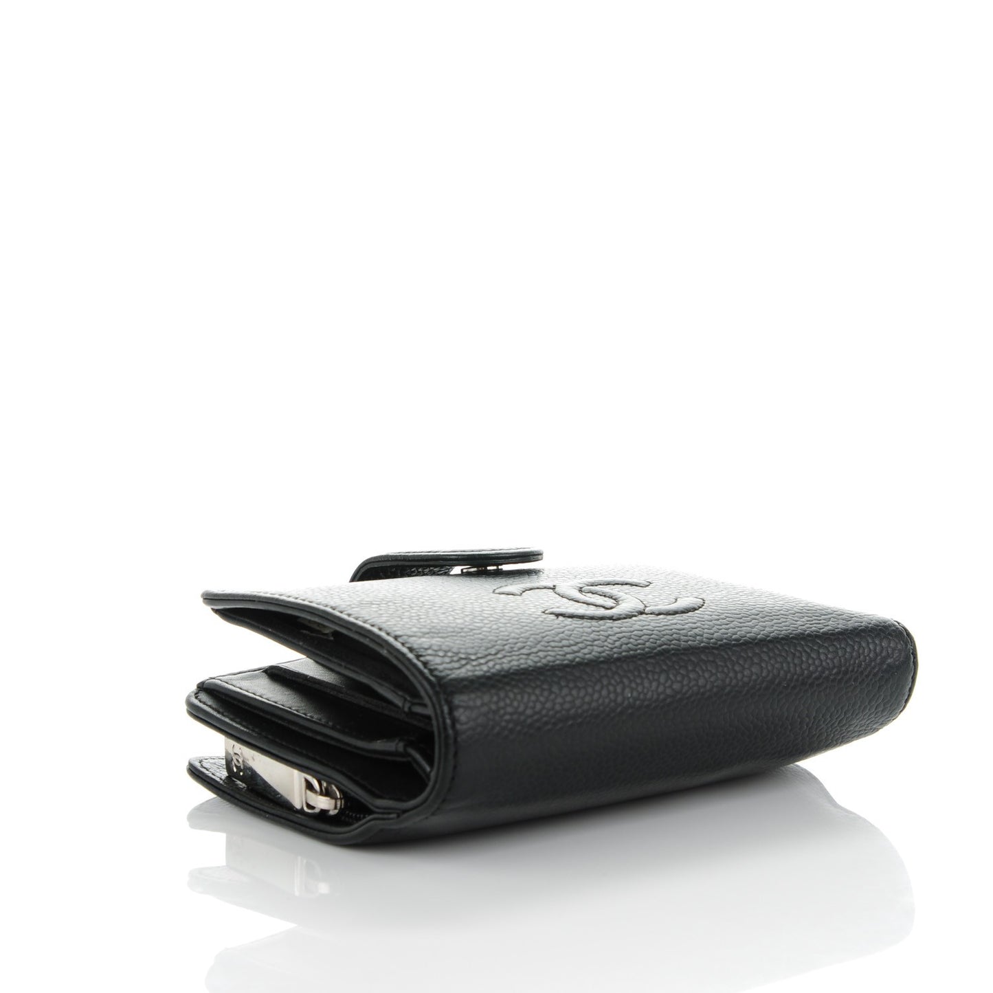 Caviar Timeless CC French Wallet Black