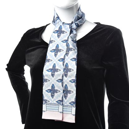 Louis Vuitton Silk Monogram Koi Fish Animalle Bandeau Blue 2 of 5