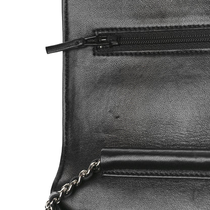 Chanel Lambskin Quilted Wallet On Chain WOC Black 10 of 11