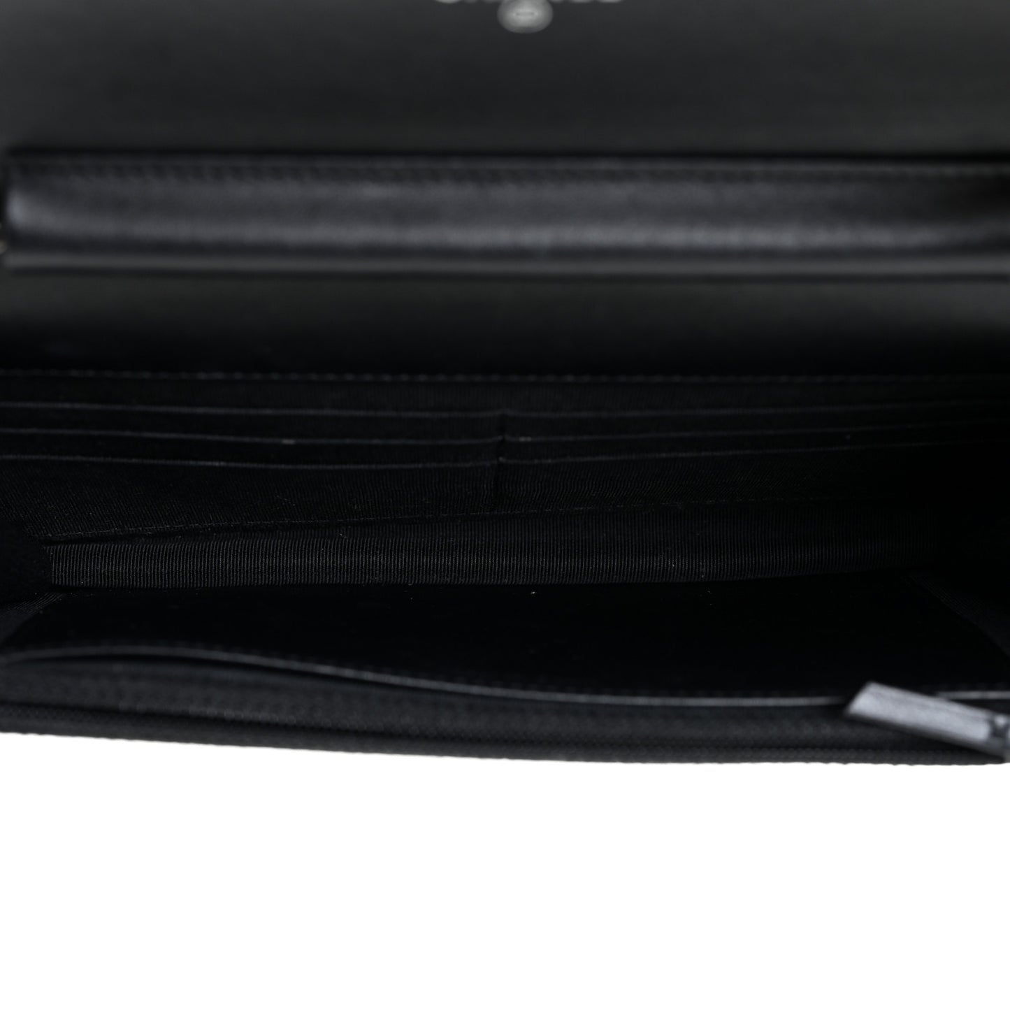 Jersey Quilted Reissue Wallet On Chain WOC Black